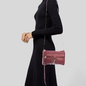 Mini MAC Crossbody Bag in burgundy and gold tone